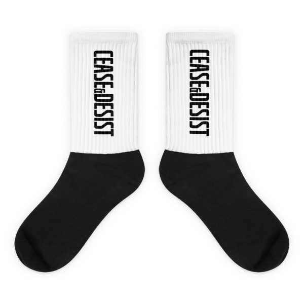 Anonymous Black Sole Ribbed Socks