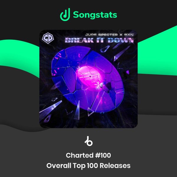 Jude Specter & BXN's "Break It Down" breaks into the Beatport Overall Top 100 Chart!