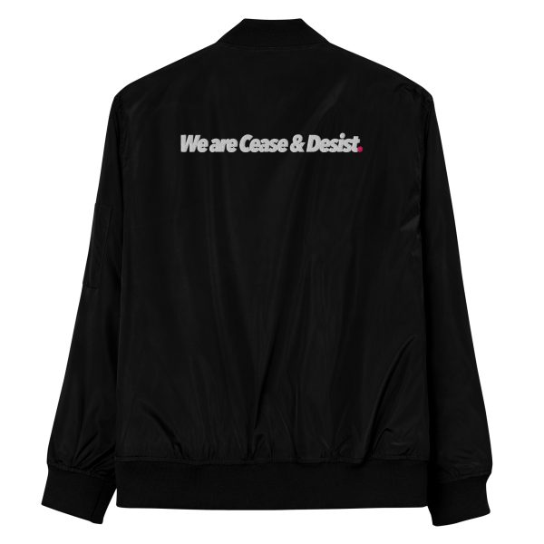 We are Cease & Desist MA1 Bomber Jacket Rear View